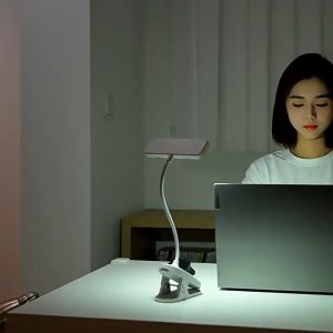 360° Flexible Study Table Lamp with Clip USB Dimmable Night Light for Bedroom Study Reading Office Work