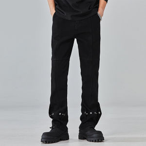 ALLIN | Black Casual Straight Fit Jeans
