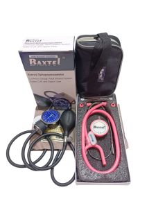 Baxtel Aneriod Sphygmomanometer With Pink Deluxe Stethoscope