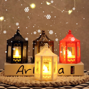 2025 New Style Wind Lantern LED Electronic Candle Light Warm Light Valentines Day Wedding Holiday Party Decorative Light Battery Powered Home Garden Night Light Ramadhan Light
