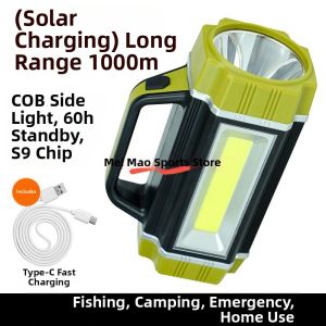CHELINI | Solar Powered Super Bright Outdoor Home Handheld Flashlight