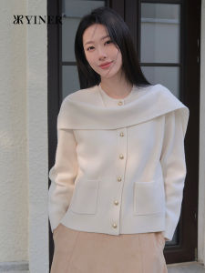Fall 100 Australian Merino Wool High Neck H-Line Knitwear