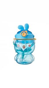 MI-C761 Botol Minum Bayi Gelas Anak Balita Training Cup Baby 535ML / Botol Air Minum Anak Sedotan Karakter Bear Tutup Clip