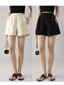 High Waist Loose Fit Casual Shorts Womens Stylish Versatile Summer New Design Slimming Sensation Daily Commute Pocket Detail