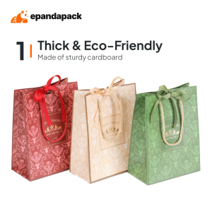 Paper Bag Special Thanks Gift Bag Cenderamata Kahwin Ribbon Handle Red Green Champagne Hadiah Party