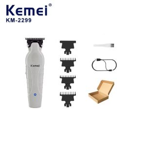 Kemei | Kemei 2299 Barber Cordless Hair Trimmer 0mm Zero Gapped Carving Clipper Detailer Professional Electric Finish Cutting Machine