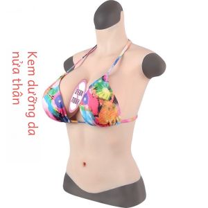 Silicon Siêu Mỏng Giả Ngực Cho Nam Nửa Thân Rốn Bao Cosplay Nữ Nhà Phát Sóng Thực Tế Nhân Tạo Ngực Miếng Gel