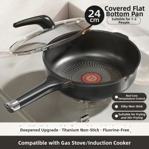 YIZHIFU | Non-stick Uncoated Flat Pan for Gas Stoves & Induction Cookers