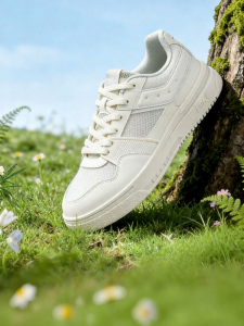 Erke | Mens Spring White Breathable Thick Sole Board Shoes