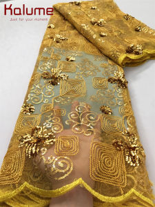 2025 New Style French Net Lace Fabric African Tulle Mesh Lace Fabric High Quality African Lace Fabric For Nigerian Wedding F4072