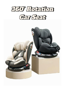 360° Rotating Baby Car Seat | 5-Point Safety Belt | Kids 0-12 Yrs | Adjustable Headrest