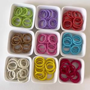 5/10Pcs Colorful Alloy O Ring Keychain Spring Clasp Key Chain Open Round Carabiner Buckle Connector for DIY Jewelry Making