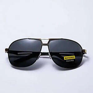 New mens polarized sunglasses photochromic metal glasses large frame anti-ultraviolet sunglasses