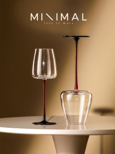 Elegant Black Bowtie Wine Glasses European Style High Foot Bordeaux Glasses Luxury Home Use Wine Cups Premium Red Wine Glasses