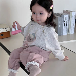 ชุดเด็กผู้หญิงสไตล์เกาหลีฤดูใบไม้ร่วง ชุดสองชิ้น เสื้อสเวตเตอร์ เสื้อผ้าเด็ก เสื้อผ้าเด็ก ชุดเด็ก เสื้อผ้าเด็ก แฟชั่น