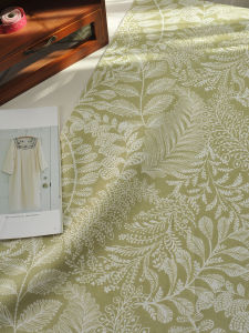 New Autumn Bamboo Stem Linen Japanese Style Small Clear Popular Tablecloth Curtain Fabric Printing Flower Cloth Non-fading