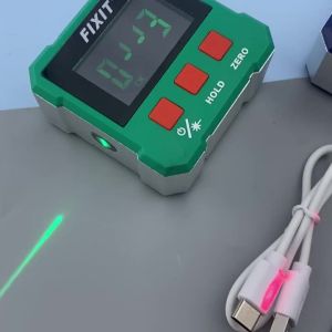 Máy Đo Độ Nghiêng Kỹ Thuật Số Bằng Laser Sạc Từ Tính Hai Mặt Cổng Type-C Độ Chính Xác ±0.2 ° Dụng Cụ Đo Góc Chính Xác