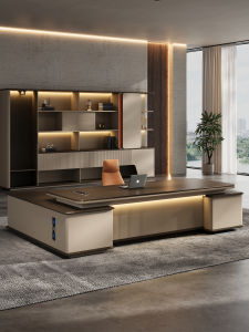 Modern Minimalist Large Boss Desk Office Chair Set Luxury Executive President Desk Combination Secretary Desk High Quality Materials