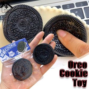 ของเล่นสำหรับบีบบิสกิตโอรีโอ้จำลองสำหรับเด็กแบบบีบอัดของเล่นคุกกี้แสนสนุกแบบพกพา