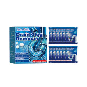 JUE-FISH | 12PCS Drain Clog Remover Effervescent Tablets Quick Dissolve Stubborn Dirt Unclogging Pipe-friendly Eliminate Oodr Pipe Cleaner