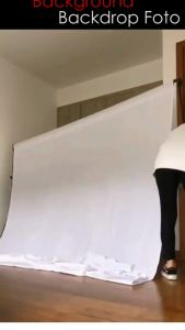 Kain Backdrop Studio Fotografi Photography Background Cloth 200 x 280 cm - White / Black