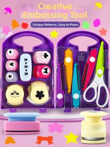 FANMIAO | Children DIY Handmade Crafts Embossing Set With Lace Scissors Tool Kit