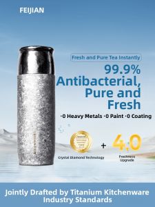 FEIJIAN | Titanium Double-layer Tea Steeping Water Bottle