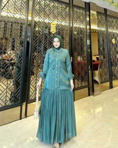 Indira dress gamis shimmer muslimah wanita