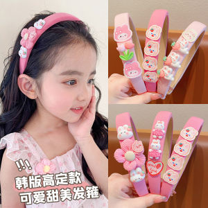 Anti-Slip Childrens Hairband Sweet Girl Cartoon Headwear Female Child Hair Accessories Non-Tightening Hair Clips