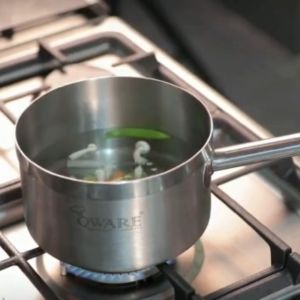 QWARE 3-ply Stainless Steel Sandwich Bottom Sauce Pan/ Milk Pot With Lid (12/14/16/18/20/22/24cm)