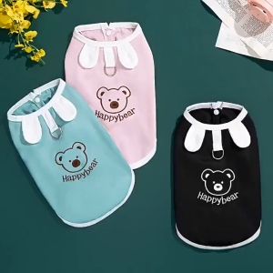 PE-745 เสื้อกั๊กคาร์ดิแกนสัตว์เลี้ยง สุนัข-แมว มีหูกระต่ายสุดคิ้วท์ 🐰 พร้อมส่ง 💖