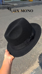 Mũ phớt lông cừu hiệu Denla cao cấp phong cách Anh Quốc cổ điển mũ fedora mũ Jazz MP807