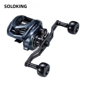 Máy Câu Cá SOLOKING ASHMOON Hợp Kim Kiểu Baitcasting 12+1BB Lực Kéo 6KG Tay Cầm Carbon Dài Dùng Cho Câu Biển Thuyền Nước Mặn