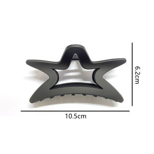 LENNIK Hot  Fashion New Soft Material Classic Matte Black Hair Claw Anti-Collision Non-Scratching Shark Clip for Back of Head