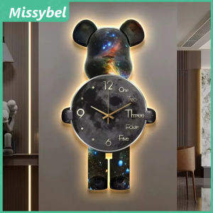 2025 Creative Bear Desktop Clock Bear Silent Clock Study Bedroom Home Silent Walk Clock Decoration Living Room Home Accessories Indoor