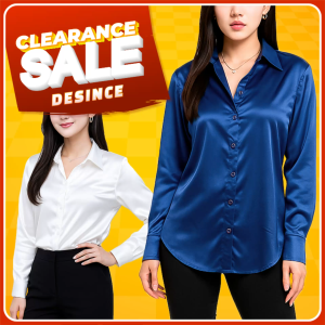 🇲🇾 DESINCE Women Long Blouse Button Top Muslimah Shirt Baju Kemeja Perempuan Baju Muslimah WT 026