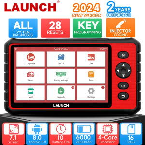 LAUNCH X431 CRP909C IMMO Programming OBD2 Scanner Full System 12V Car Diagnostic Tool Bidirectional Wifi Scanner Ecu Scanner Check Engine Code Readers & Scan Tools Odb2 Scanner CANFD Tool