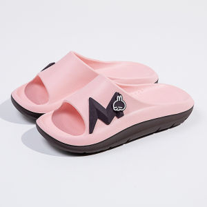 Mashimaro Summer Silent Thick Bottom Mens Slippers Soft Bottom Bathroom Home Use Couple Slippers Anti-Slip EVA Flat Heel