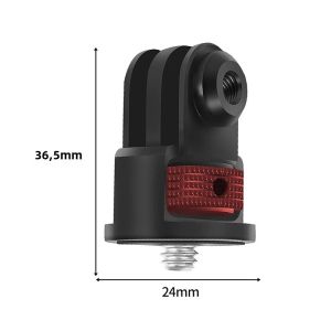 Bộ Chuyển Đổi Vít Nhôm Gia Cố 1/4 Inch Sang Đế Tripod Đĩa Xoay 360 Độ Cho Camera Hành Động GoPro DJI Insta360 - Phụ Kiện Đa Năng