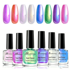 7.5ml Water-Based Nail Polish Pearlescent Non-peelable Long Lasting Quick Drying No Need of Lamp to Cure DIY Nail Polish