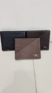 Jiangbao Dompet Lipat Pria Wallet Bifold Bahan Sintetis Kuat tebal Lembut L83