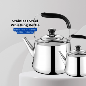 YU Ready Stock 2L - 6L Classic Stainless Steel Whistling Kettle Stove Kettles Pot Cerek Air