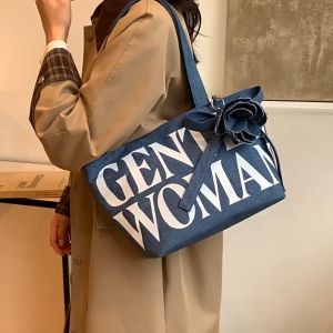 Gentlewoman Rose Letter Tote Bag Outgoing Handbag Single Shoulder Crossbody Bag