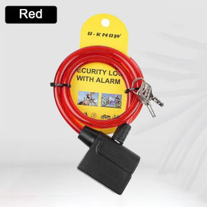 Anti Theft Intelligent Alarm Bicycle Cable Lock Thickened Steel Wire Lock Ring Lock for MTB Road Bike Riding Safety Accessories
