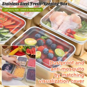 Stainless Steel Fresh-Keeping Box: Durable Stainless Steel Container