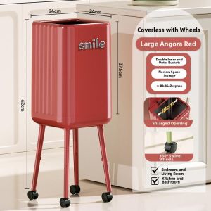 LIWAN | Luxurious Press-Open Lidded Household Trash Can