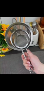 Stainless Steel Wire Fine Mesh Fine Tea Strainer with Long Handle for Cocktail Bar Coffee Juice Kitchen Tools