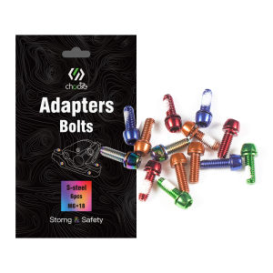 Chooee Bicycle Accessories Bike Brake Caliper Bolts M6 x18mm MTB Road Bicycle Brakes Calipers Fixed Bolts Stainless Steel 6pcs