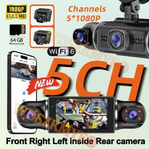 5 Lens 5*1080P Dash Cam 360° Car Camera WIFI APP Video Recorder 24H Parking Monitor Car DVR Dual Rear View Camera Black Box