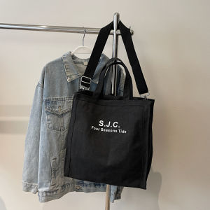 Canvas Bag Women 2024 New Arrival Large Capacity Tote Work Commuter Tote Student Shoulder Cloth Bag Women